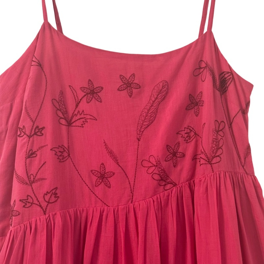 Anthropologie Samant Chauhan Asymmetrical Maxi Dress in Pink Size M - Picture 7 of 10